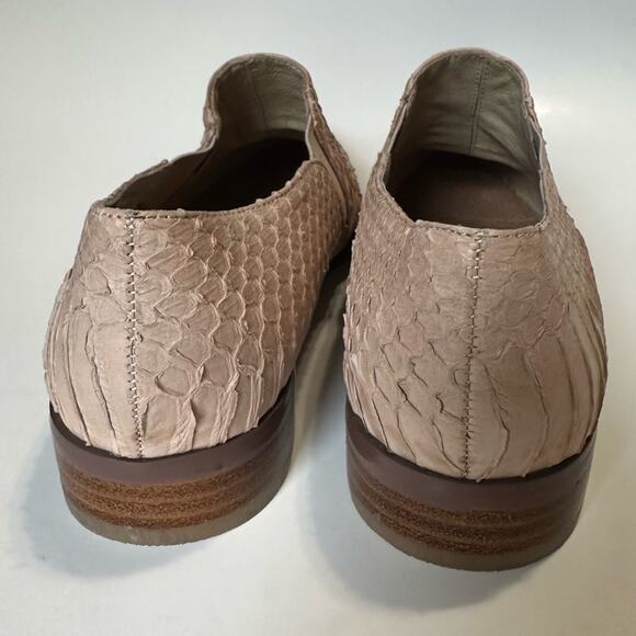 Python Leather Loafers size US 5 Blush Point Toe Flat Shoes - Picture 6 of 11